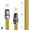 Flextron Gas Line Hose 1/2'' O.D.x48'' Len 3/8" FIPx1/2" MIP Fittings Yellow Coated Stainless Steel Flexible FTGC-YC38-48J - alternate 4